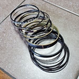 Bangle bracelet stack.